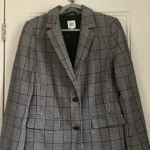 Gap Plaid Wool Blazer